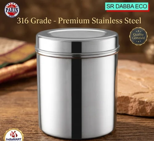 Stainless steel kitchen canister