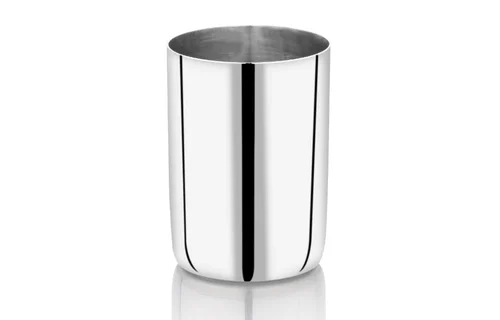 Stainless steel drinking glass